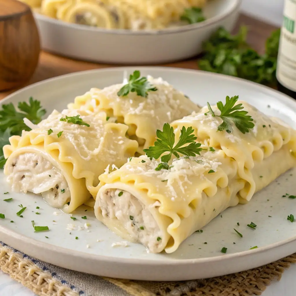 chicken-alfredo-lasagna-rolls