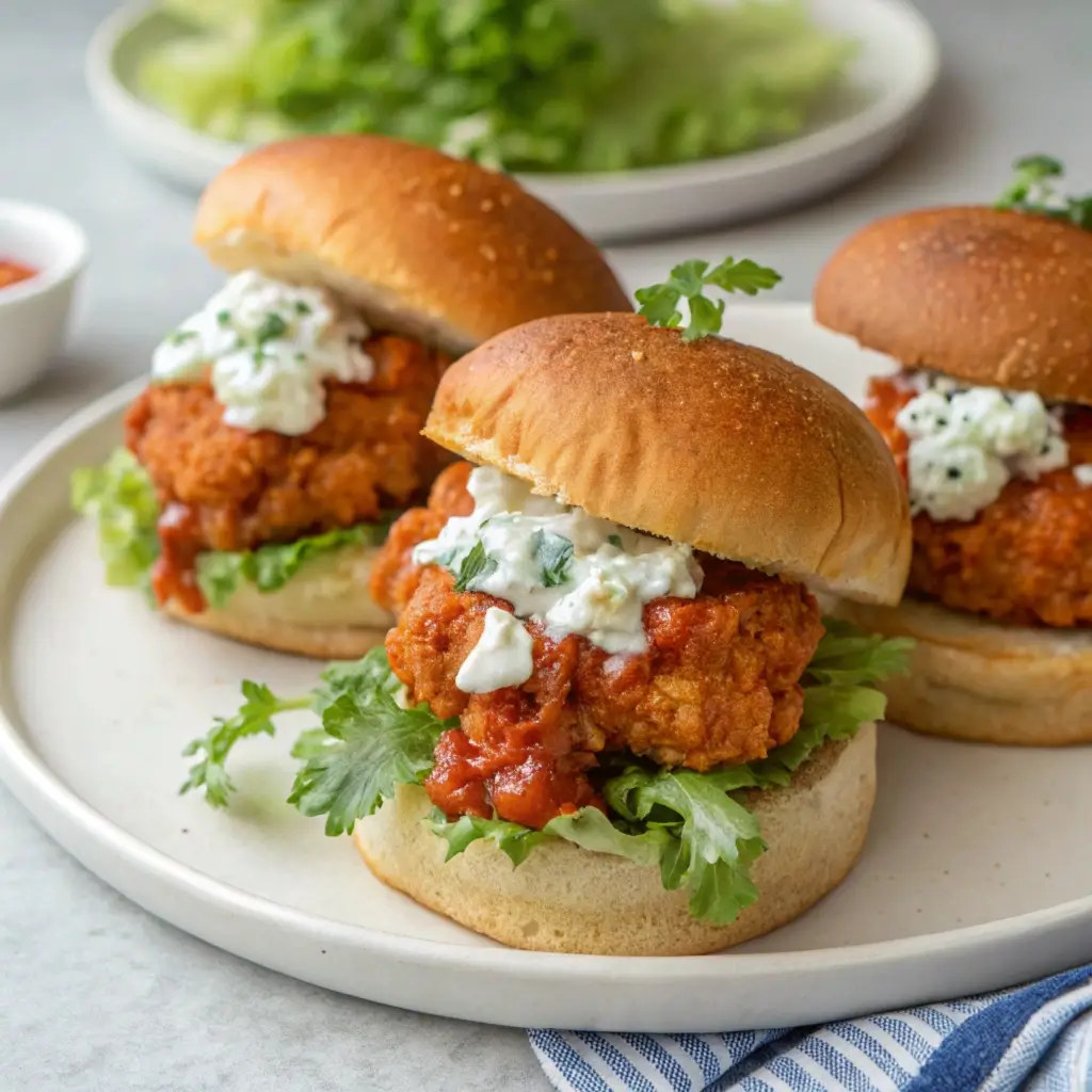 buffalo chicken sliders