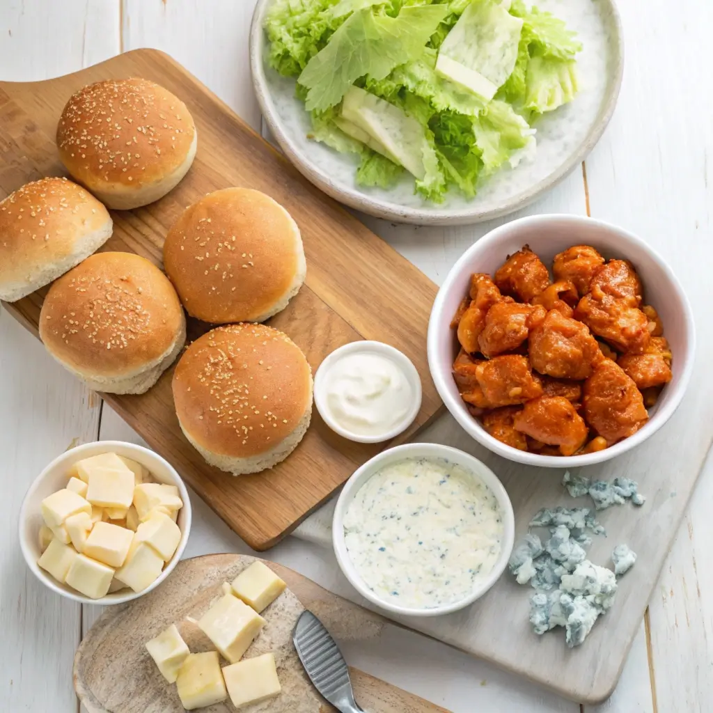 ingredients buffalo chicken sliders