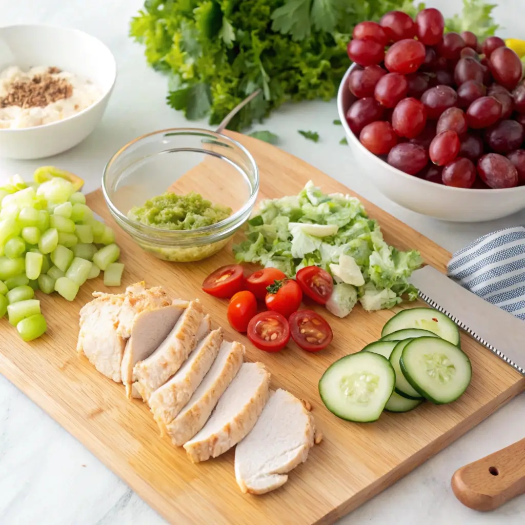 Chicken and Grape Salad ingredients